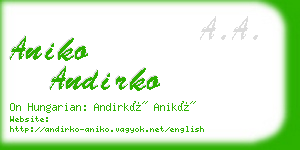 aniko andirko business card